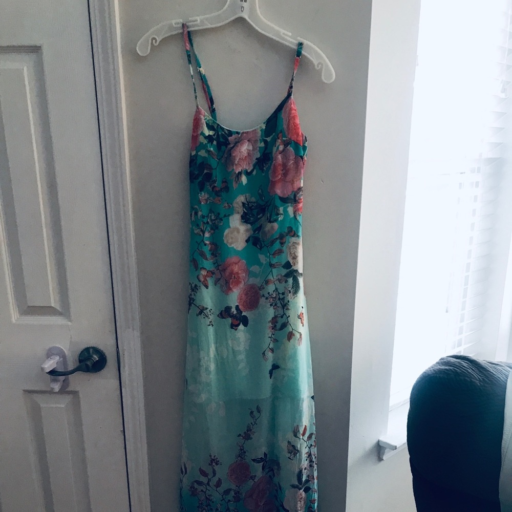 Floral Maxi Overlay Dress💕